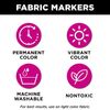 I Love To Create Tulip Fabric Markers Variety Pack 5/Pkg-Black Assorted Tips, Other, Multicoloured