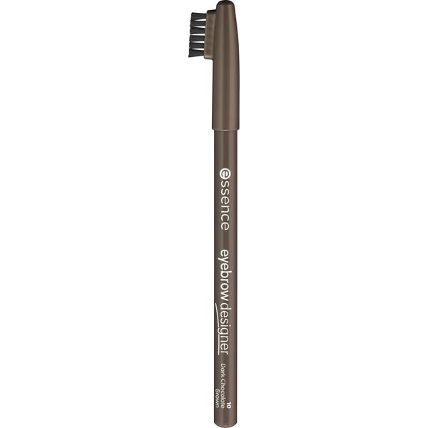 essence cosmetics eyebrow DESIGNER, Eye Pencil, Augenbrauenstift, Nr. 10 dark chocolate brown, braun, definierend, natürlich, vegan, Mikroplastik Partikel frei, Nanopartikel frei (1g)