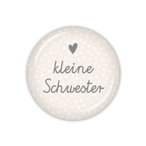 lijelove® STROLCHE kleine Schwester in rosa, hellblau oder beige - als Button, Magnet, Taschenspiegel oder Flaschenöffner erhältlich (Art. MD08-02)