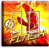 FLASH COMICS SUPERHERO RUNS FAST 2 GFCI LIGHT SWITCH WALL PLATES GEEK ROOM DECOR