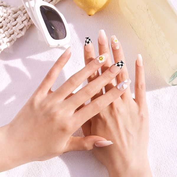Dashing Diva Magic Press Nail Tips Happy Cloud