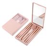 VOCOSTE Makeup Brushes Kit Makeup Brushes Ice Smudge Brushes Identification Brushes Highlight Brushes Retractable Angled 1 Set Cherry