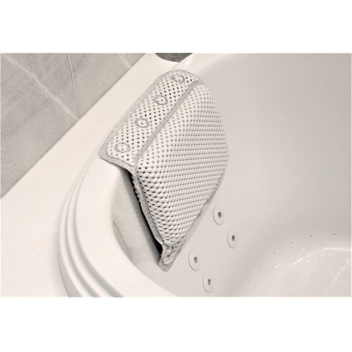 Luxurious Foam Spa Bath Pillow for Tub Neck and Back Support Featuring 8 Suction Cups Non Slip Pillow Rest Memory Foam for Use on Non-Textured Bathtubs