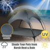 42" Portable Elevated Dog Cot Outdoor Cooling Pet Bed w/ Removable Canopy Shade