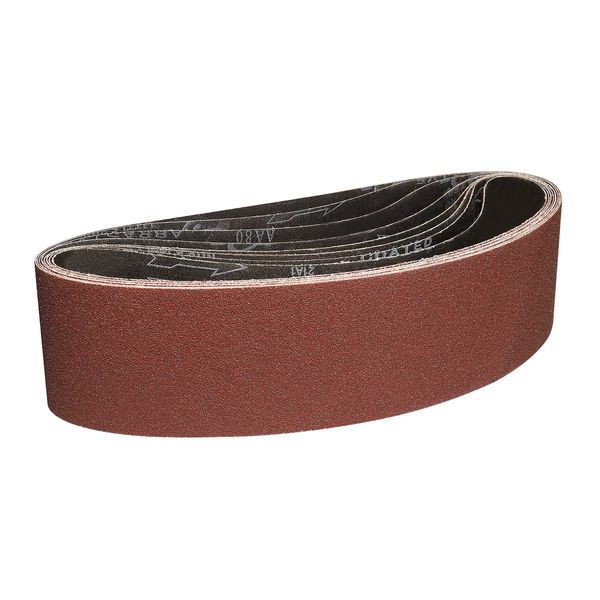 Sruhrak 100X915 mm Abrasive Sanding Belt Set - 8 Pack 80 Grits Sandpaper Belts for Portable Belt Sander