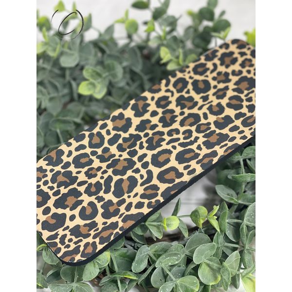 Tan Leopard Print Slap Wrap Can Cooler