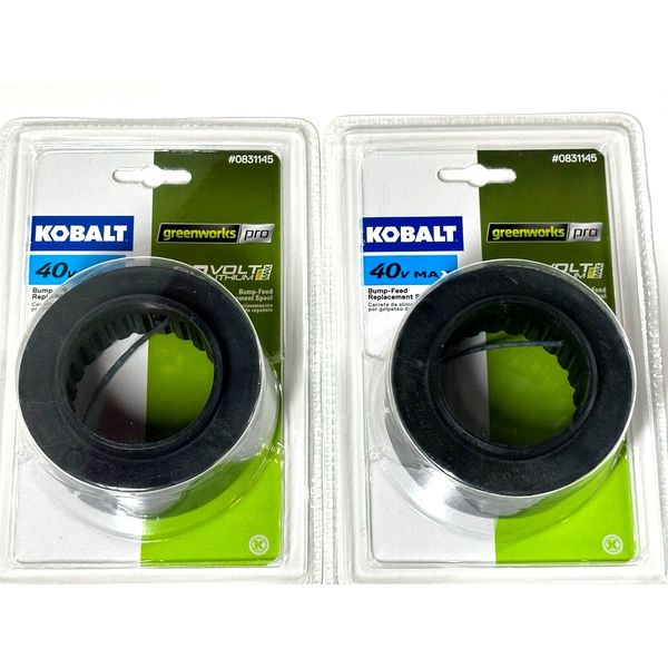 2 Kobalt Greenworks Trimmer Line Spool 0831145 Bump-Feed Replacement Lot of 2