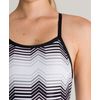 ARENA Multicolor Stripes Light Drop Back One Piece Swimsuit, Black-Grey-Multicolor, 24