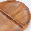 Nitori 8964188 Round Lunch Plate, Acacia