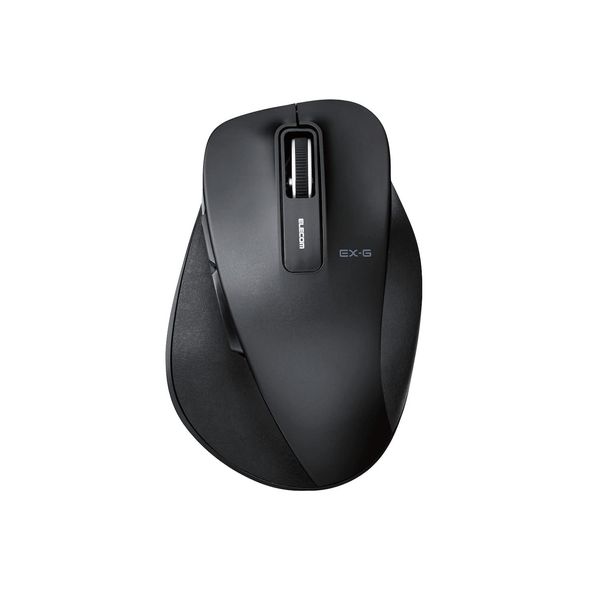 Elecom M-XGM10DBSBK Wireless Mouse, Silent, Extra Grip Size, 5 Buttons, Black