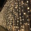 300 LED Curtain String Light, 8 Modes Twinkle String Lights Decor, Warm White