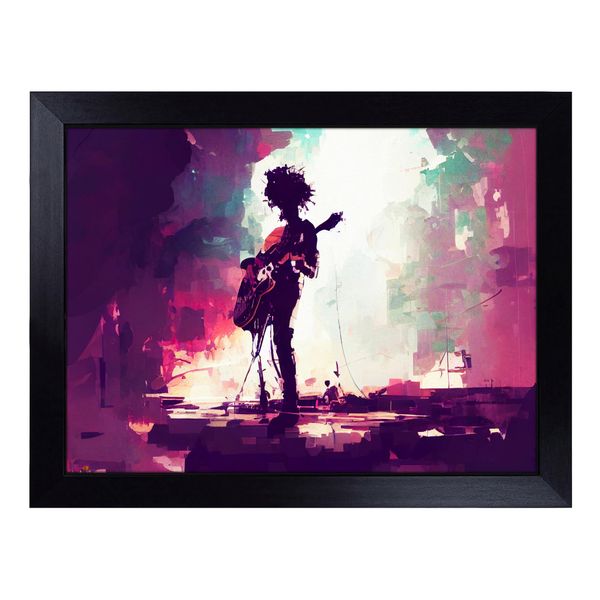 Guitar Rock Band Vol.3 | Lap Tray with Padded Cushion, Portable Surface with Bean Bag Base, Perfect Surface for Working, Crafting, TV Eating and Laptop Use