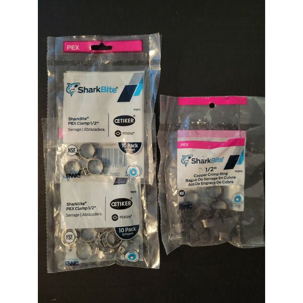 Sharkbite Plumbing Solutions PEX Clamp & Copper Crimp Ring