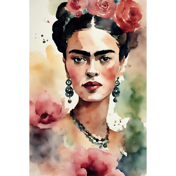 Premium Notizbuch Rose el Rose Frida Kahlo Collektion A5 15,24 x 22,86 cm 120 Seiten - Notizbuch gepunktet - dotted notebook - Bullet Journal dotted