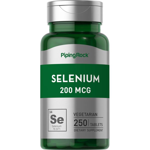 Selenium 200 mcg | 250 Tablets | Vegetarian Supplement | by Piping Rock