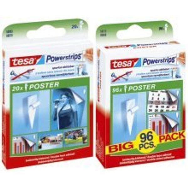 2 X tesa Powerstrips Poster Bigpack 96St 58213–00000–02