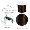 PATIKIL 66 Yard Flat Stretchy Bracelet String, 1mm Elastic Rubber Brown