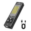 BORUiT EDC Flat Flashlight Rechargeable Magnetic LED Work Light Pocket UV Torch