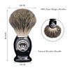 KIKC Handmade Shaving Brush - 100% Pure Badger Hair and Black Wooden Handle, can be used with Safety Razor, Straight razor, Barber Salon tool.