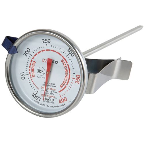 Winco 2-Inch Dial Deep Fry/Candy Thermometer with 5-Inch Probe