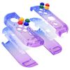 eXtremeRate DIY Replacement Shell Buttons for Nintendo Switch & Switch OLED, Gradient Translucent Bluebell Custom Housing Case with Corlorful Button for Joycon - Console Shell Without