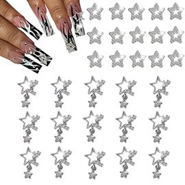 Punk Style Pink Gun Nail Charms 10PCS - 3D Metal Nail Decorations with  Crystal Rhinestones for Acrylic Nails