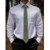 Kebocis Mens Solid Color Cotton Necktie Regular Tie for Men, Sage