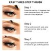 Boobeen Waterproof Eyebrow Pen - Eyebrow Pencil with Microfork Tip Applicator - Easy to Draw Natural Eyebrows, Dark Brown