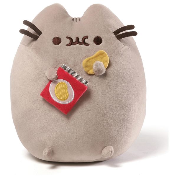 GUND Pusheen Snackables Potato Chip Cat Plush Stuffed Animal, Gray, 9.5"