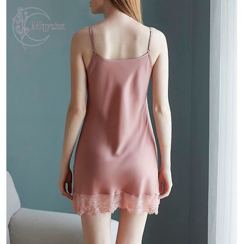 Mqyzhx Slip Underwear, Lace Included, Camisole, Sexy Lingerie, Sleepwear, Tulle Lace, Nightwear, One-Piece, Sexy Babydoll, Loungewear, Solid Underwear, pink