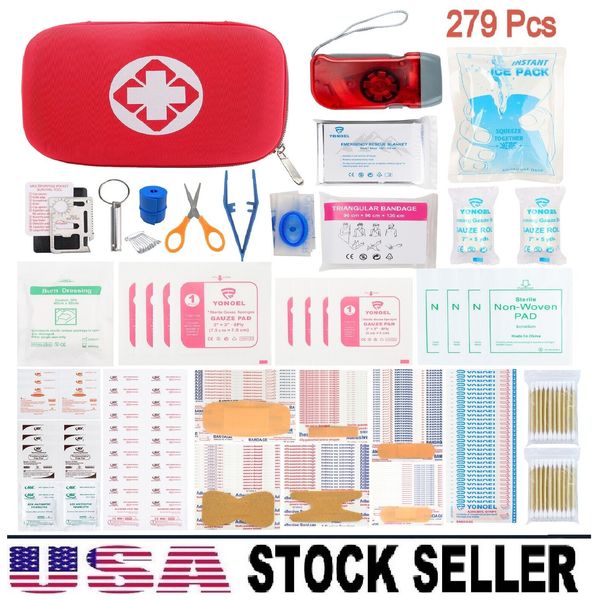 279 Pcs First Aid Kits Emergencia táctica Trauma Militar Supervivencia Viajes