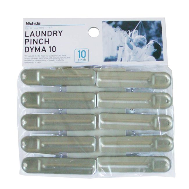 Nishida 222912 Clothespins Marnishi Pinch, Pack of 10, NST2, Made in Japan