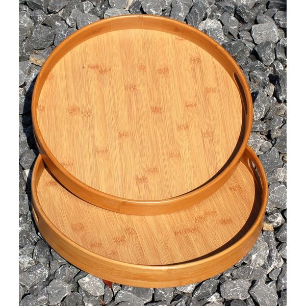 Unbekannt Bambus Tablett 2er Set
