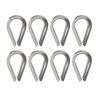3/8" Stainless Steel Wire Rope Thimble for Cable Rail Eye Rigging - 8 Pack