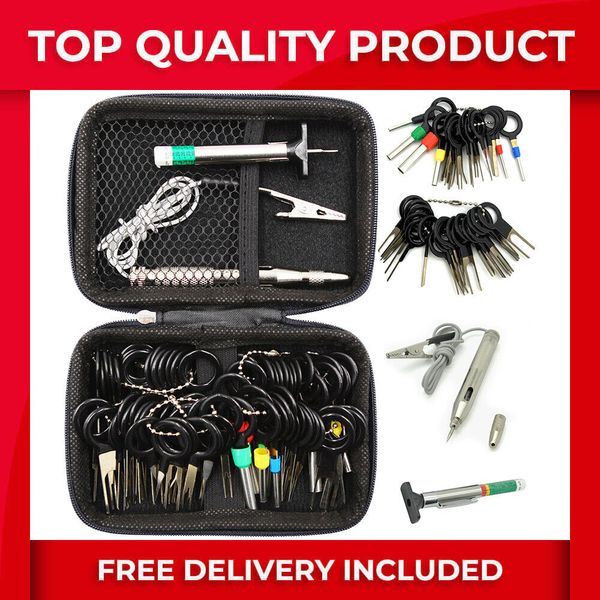 41Pcs Pin Ejector Wire Kit Extractor Auto Terminal Removal Connector Puller Tool