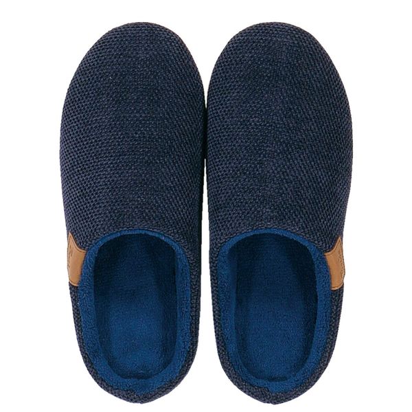 Senko Beide 97499 Indoor and Indoor Use, Slippers, Approx. 10.2 - 10.6 inches (26 - 27 cm), Navy