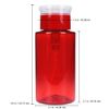 PANA 7 Oz Professional Push Down Liquid Pumping Empty Bottle Dispenser (Red (No Wording))