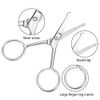 3 Pieces Nose Hair Scissors Rounded Tip Scissors Facial Hair Scissors Stainless Steel Blunt Tip Scissor for Eyebrows, Nose, Moustache, Beard, Grooming (Silver)