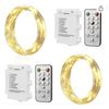 2 Pack 100 Led Fairy String Lights Battery Operated 36 Ft Waterproof String Ligh