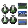 8 inch Heavy Duty Industrial Rubber Caster Wheels,4 Pack Rubber Inflatable