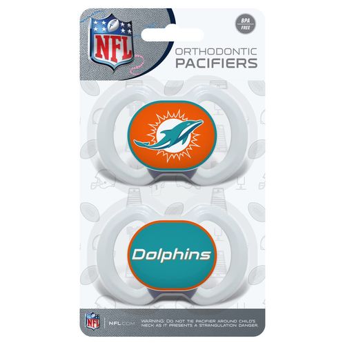 BabyFanatic Pacifier 2-Pack - NFL Miami Dolphins - Officially Licensed League Gear