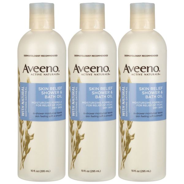 Aveeno Skin Relief Shower & Bath Oil - 10 oz - 3 pk