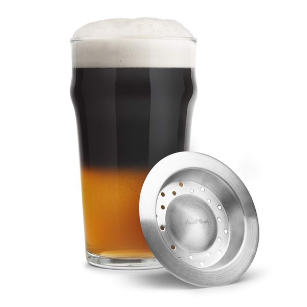 Final Touch Black & Tan GLASS & Beer LAYERING Tool - Drinking Gift Set