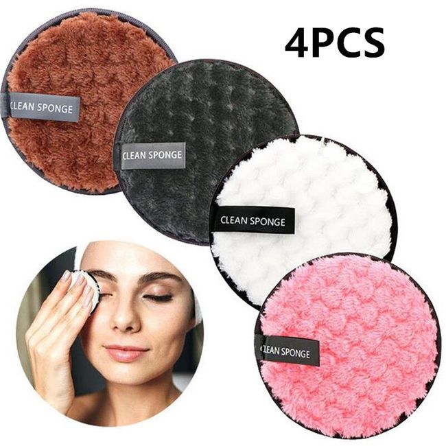 Reusable Cotton Makeup Remover Pad Washable Face Clean Sponge Cleansing Puff, [01]