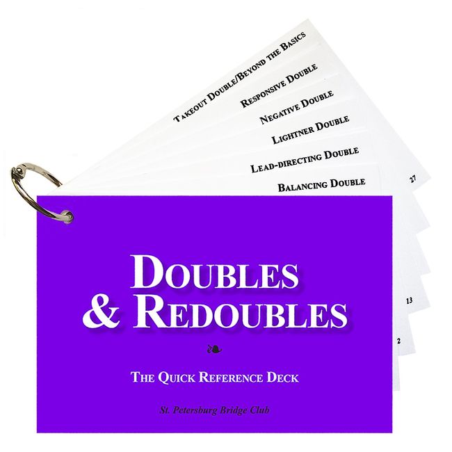 Baron Barclay Doubles & Redoubles - The Quick Reference Deck - St. Petersburg Bridge Club - Great Tool to Help Your Bridge Game
