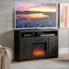 Electric Fireplace TV Stand for TV's up to 47" Storage Cabinet w/ Doors Shelves