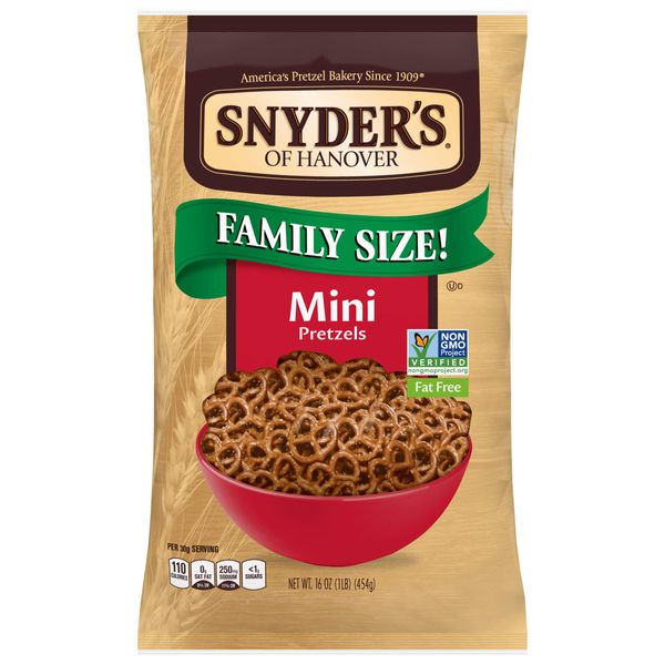 Snyder's of Hanover Pretzels, Mini Pretzels, Family Size 16 Oz