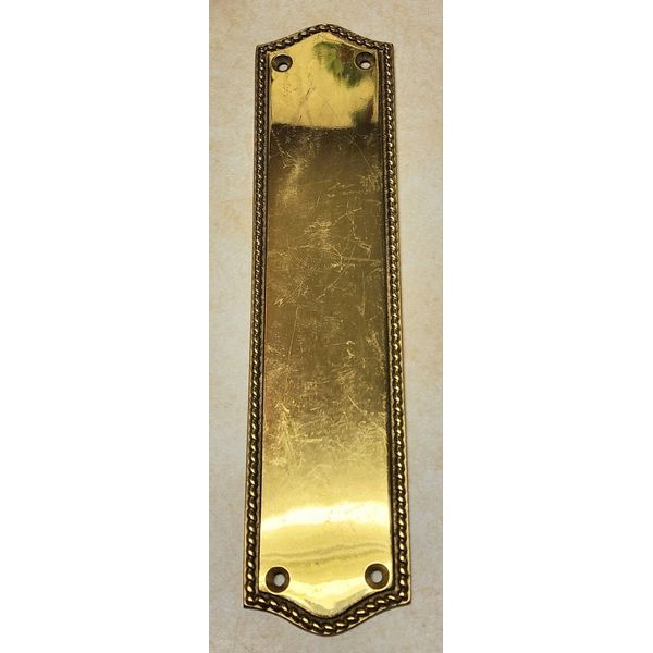 1 Classic Arched Solid Brass Push Plate Door Push Plate 2 9/16" x 10 3/4"