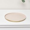 Melody Maison Round Metal Gold & Pink Tray