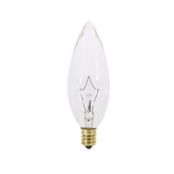 TEIBER CCS40 40 Clear Night Light Bulb Candle Base Torpedo Shape